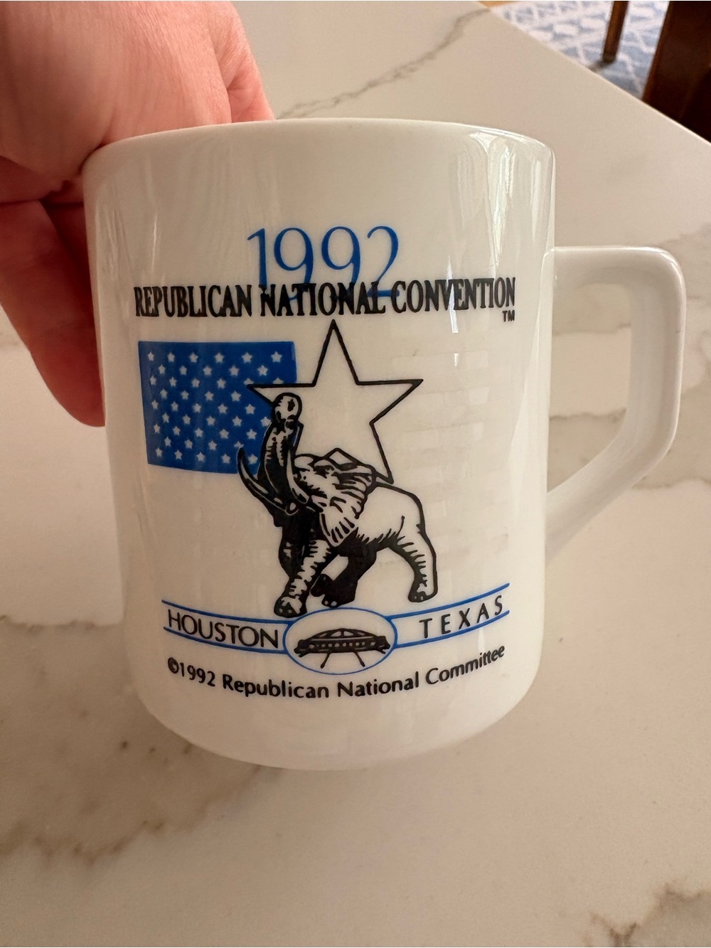 1992 Republican National Convention Houston Texas White Ceramic Coffee Mug